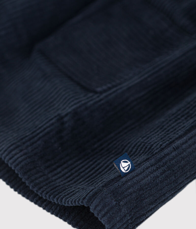 &Auml;rmelloses Babykleid aus Cord blau