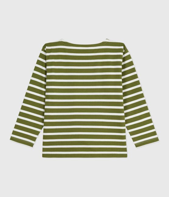 Kinder-Streifenshirt "Marinière" aus Baumwolle grün CEDAR/ MILK