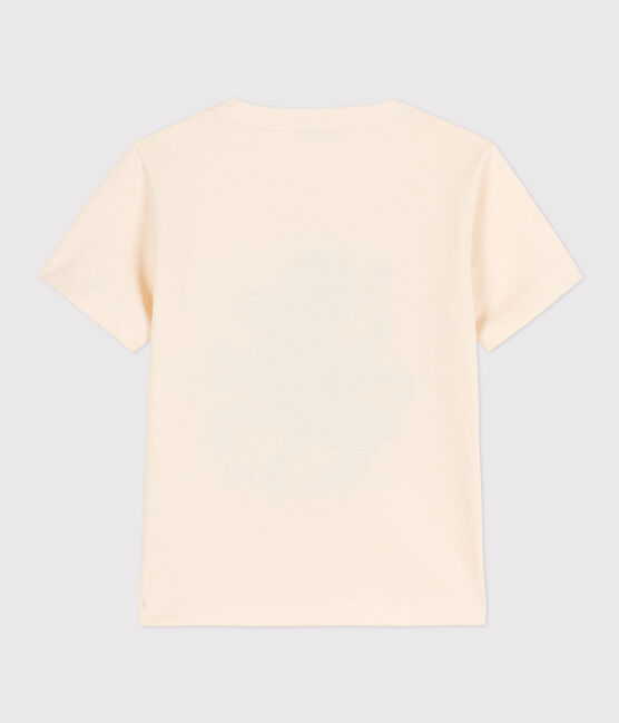 Kurzärmeliges beflocktes Kinder-T-Shirt für Jungen naturfarben AVALANCHE