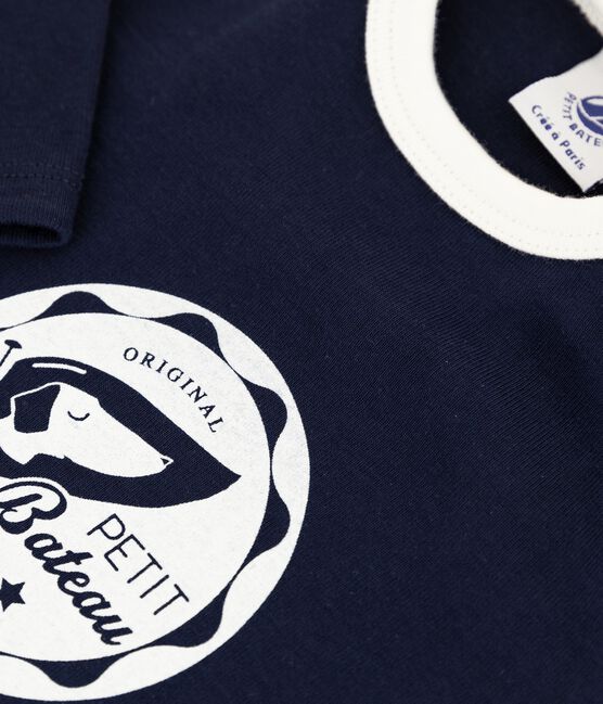Baby-T-Shirt für Jungen blau SMOKING