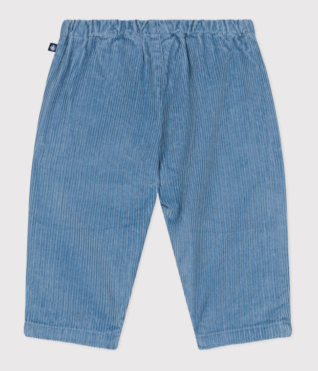 Baby-Hose aus einfarbigem Fein-Cord blau