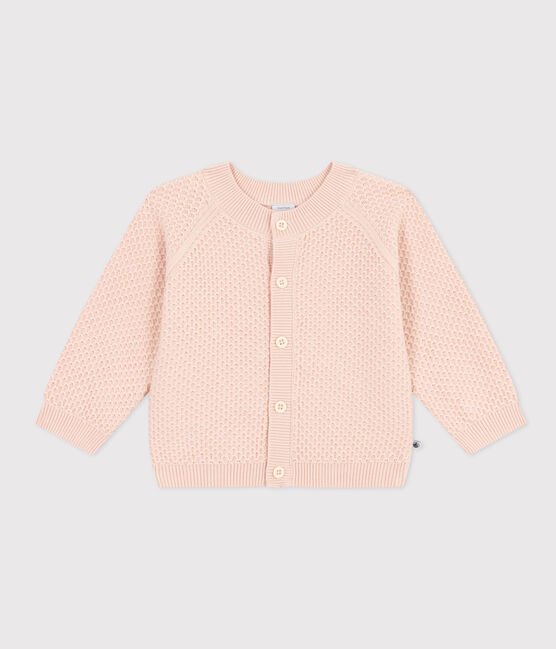 Baby-Cardigan aus Baumwollstrick rosa SALINE