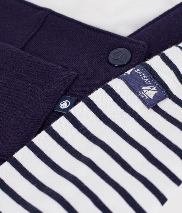 Baby-Geschenkset aus Baumwolle: T-Shirt und Latzhose vielfarbig