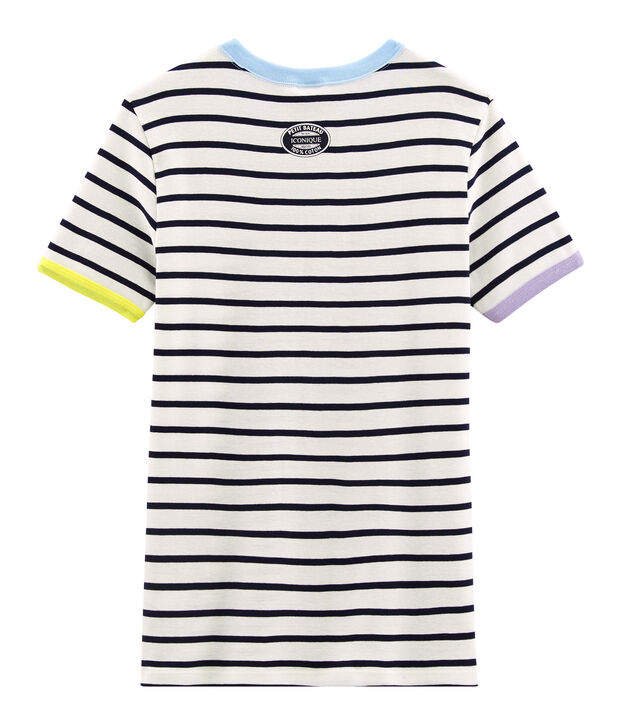 Ikonisches Damen-T-Shirt weiss/blau