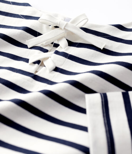 Marineshirt für Damen weiss MARSHMALLOW/blau SMOKING