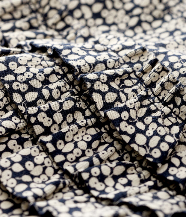Bedruckte Baby-Leggings f&uuml;r M&auml;dchen blau/weiss