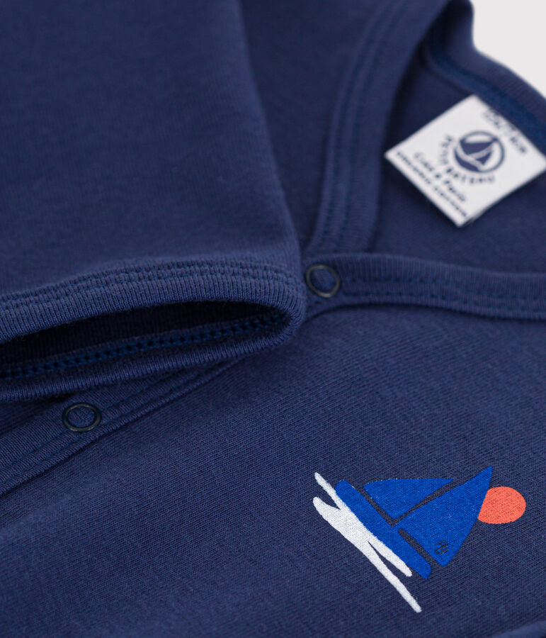 Blauer Strampler aus Baumwolle blau