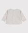 Baby-Sweatshirt aus einfarbiger Baumwolle grau BELUGA CHINE
