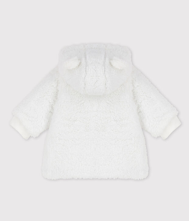 Baby-Mantel aus weichem Sherpa. weiss