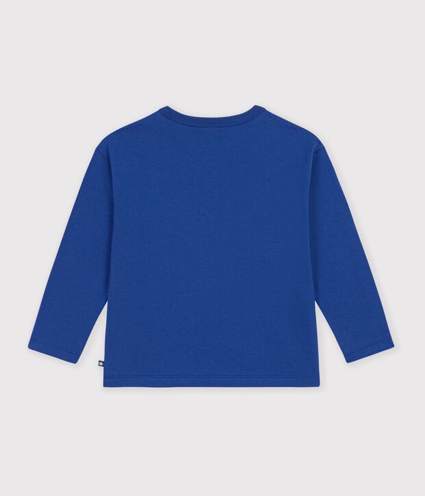 Lang&auml;rmeliges Kinder-T-Shirt mit Motiv blau