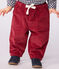 Baby-Hose aus einfarbigem Fein-Cord AMARANTE