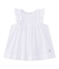 Besticktes Baby-Mädchen-Kleid weiss ECUME