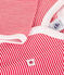Langärmelige, fußfreie Baby-Pyjamas aus Baumwolle rot CORRIDA/weiss MARSHMALLOW