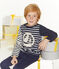 Kinder-Streifenshirt Jungen weiss MARSHMALLOW/blau SMOKING