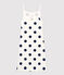 Trägerkleid aus Baumwolle mit Polka-Dot-Muster für Damen weiss MARSHMALLOW/blau MEDIEVAL