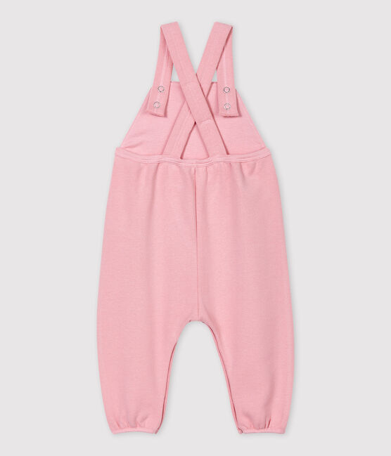 Baby-Latzhose aus Molton. rosa CHARME