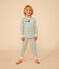 Unifarbener Kinderpyjama aus Baumwolle grün HERBIER