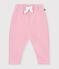 Baby-Jogginghose aus einfarbiger Baumwolle rosa