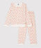 Kinderpyjama aus Nicki mit Blumenmotiv für  Mädchen weiss MARSHMALLOW/weiss MULTICO