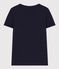 Damen-T-Shirt LE DROIT aus Baumwolle mit V-Ausschnitt blau SMOKING