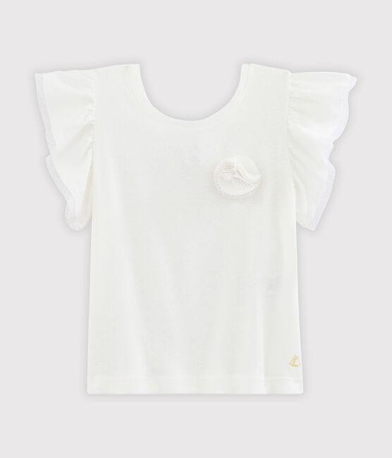 Kinder-T-Shirt für Mädchen weiss MARSHMALLOW