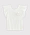 Kinder-T-Shirt für Mädchen weiss MARSHMALLOW