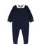 Baby-Strampler mit Samtkragen blau SMOKING