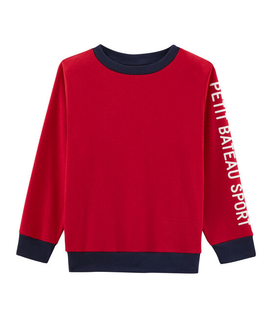 Ripp-Sweatshirt für Jungen rot TERKUIT CN