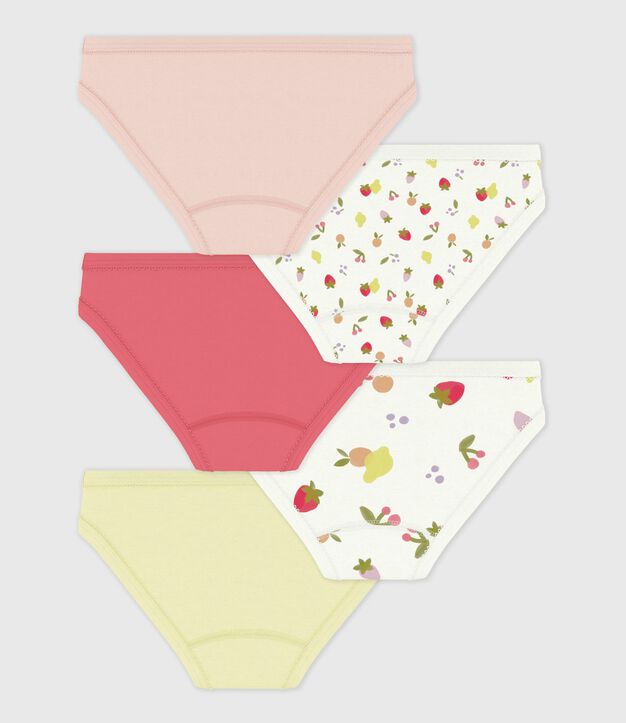 Set Kinder-Slips aus Baumwolle mit Fruchtmotiven vielfarbig