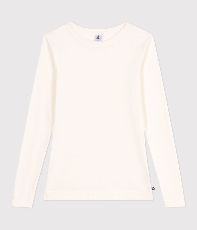 Lang&auml;rmeliges Damen-T-Shirt L&rsquo;Iconique aus Baumwolle naturfarben