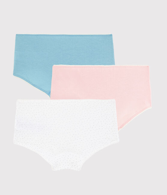 3er-Set Shortys aus Bio-Baumwolle und Elastan mit Tupfen für Mädchen variante 1