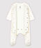 Baby-Bodyjama mit Kirschen-Motiv, aus Doppeljersey aus Bio-Baumwolle weiss MARSHMALLOW/weiss MULTICO