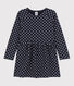 Kinderkleid aus Molton und mit Pünktchen für Mädchen