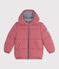Einfarbige Kinder-Winterjacke rosa
