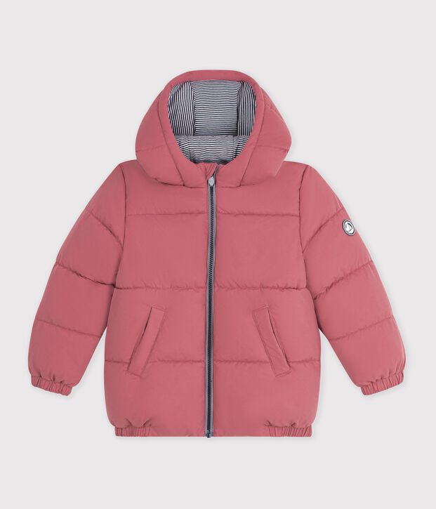 Einfarbige Kinder-Winterjacke rosa
