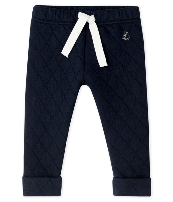 Hose für Baby Jungen aus Rundstrick blau SMOKING