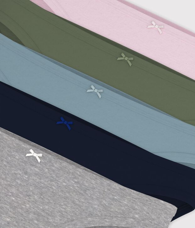 Set Damen-Slips aus Baumwolle vielfarbig