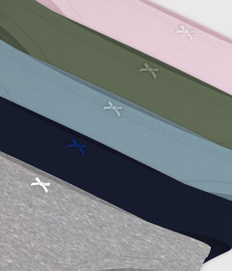 Set Damen-Slips aus Baumwolle vielfarbig