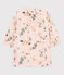 Langärmeliges Kinderkleid aus Baumwollgaze für Mädchen rosa SALINE/weiss MULTICO