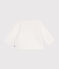 Baby Wickeljacke aus gestepptem Baumwoll-jersey weiss MARSHMALLOW