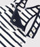 Gestreiftes Baby-Latzhose aus dichtem Jersey in Marinestreifen weiss MARSHMALLOW/blau SMOKING