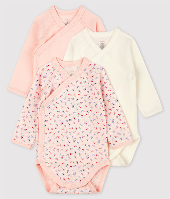 3er-Set langärmelige Baby-Bodys aus Bio-Baumwolle im Kimono-Schnitt variante 1