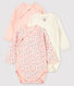 3er-Set langärmelige Baby-Bodys aus Bio-Baumwolle im Kimono-Schnitt