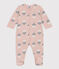 Bedruckter Strampler aus Molton rosa SALINE/weiss MULTICO