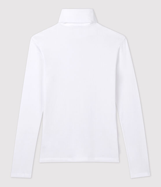 Rollkragenshirt aus Baumwolle für Damen weiss ECUME