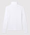 Rollkragenshirt aus Baumwolle für Damen weiss ECUME