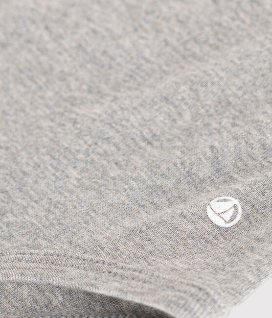 Langärmeliger Baby-Body aus Baumwolle mit Kragen grau CHATON CHINE