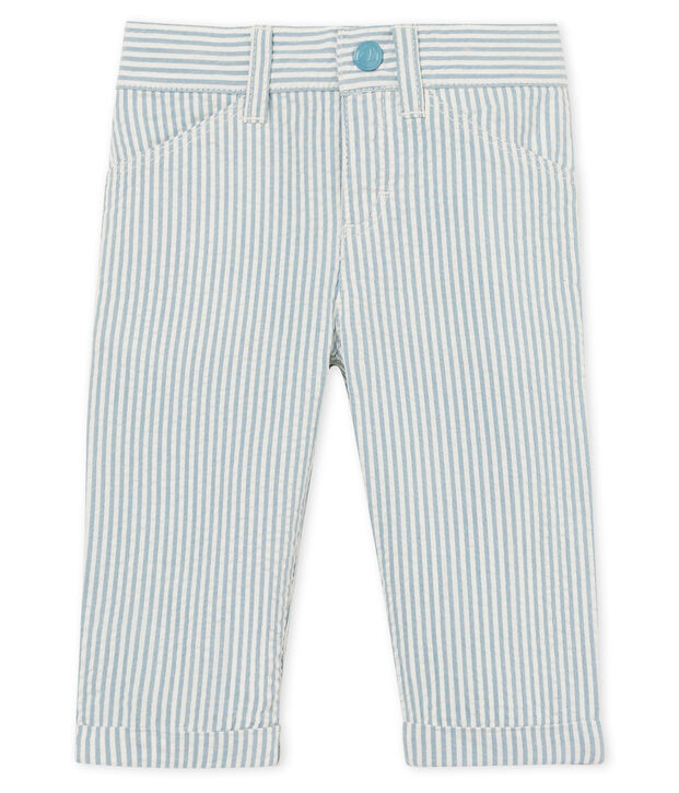 Gestreifte babyhose jungen blau/weiss