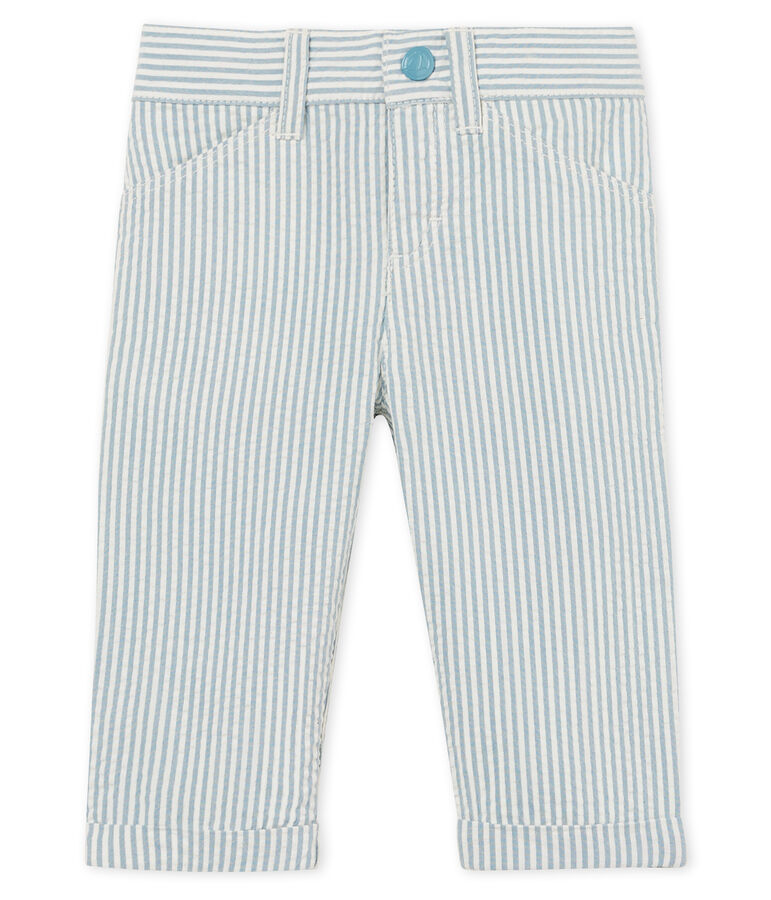Gestreifte babyhose jungen blau/weiss