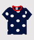 Kurzärmeliges Baby-T-Shirt aus Jersey mit Tupfenmuster